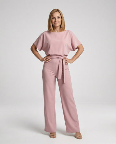Jumpsuit elegant Damen mit Taillengürtel
