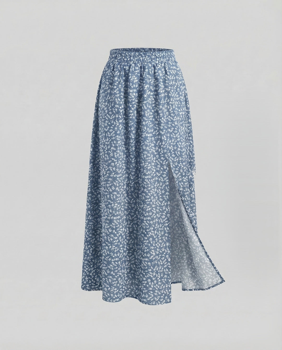 Maxirock Damen Blumenprint Schlitz