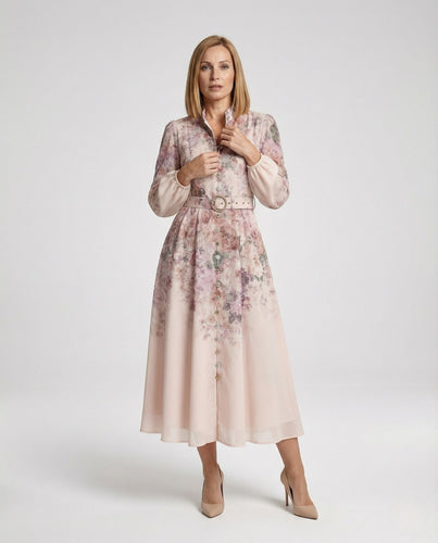 Seidig Glänzendes Midikleid Damen