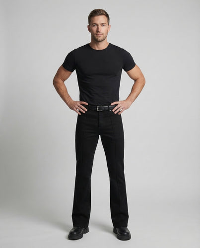 Herren Denim Schlaghose Stretch