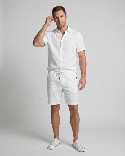 Herren Leinen Shorts Kordelzug