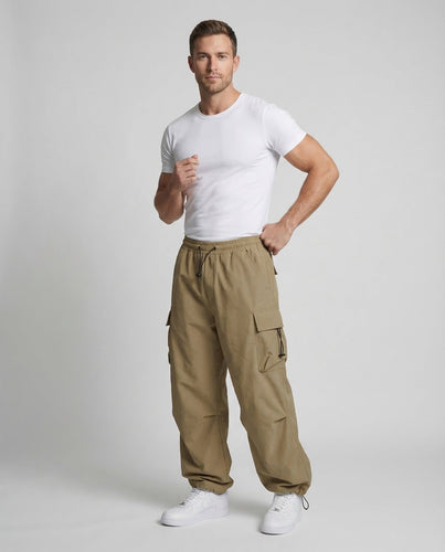 Herren Cargo Hose Weit Tunnelzug