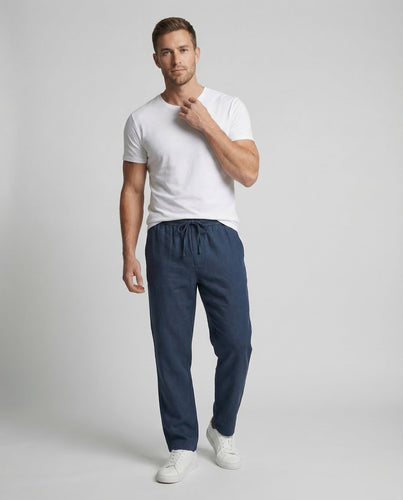 Herren Leinenhose Tunnelzug