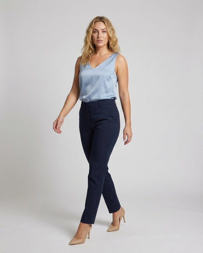 Damen Satin Camisole V Ausschnitt