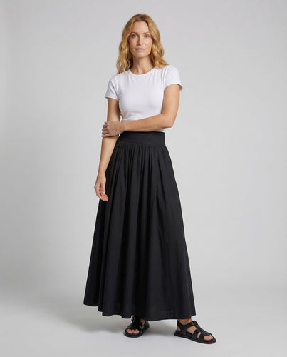 Damen Tellerrock Maxi Falten