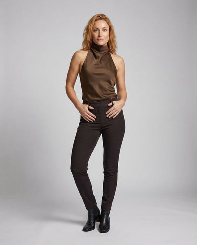 Damen Halter Top Satin