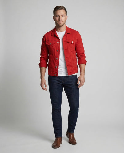 Herren Slim-Fit JEchoarchivnsjacke Ziernähte