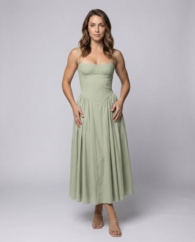Damen Korsagen-Midikleid Geformtes Bustier