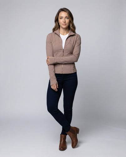 Damen Funktionale Stehkragen Trainingsjacke