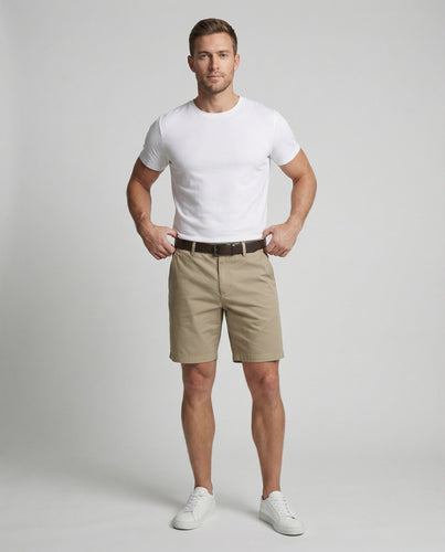 Herren Chino-Bermuda Klassisch Gerade Schnitt – Alveron