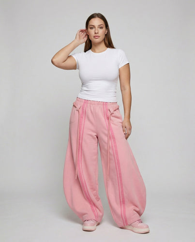 Damen Urban Kontrast-Panel Sweat Balloon Sweatpants