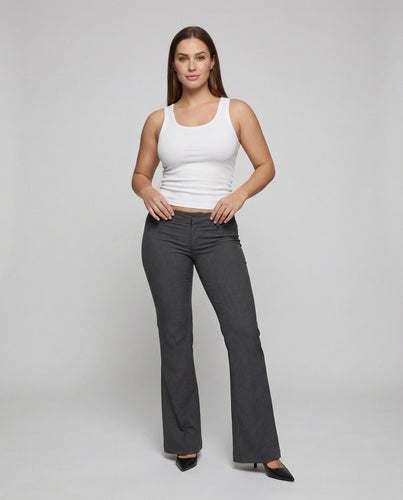 Damen Eleganter Glocken Schnitt Anzug Stoff Glockenbogen Hosen