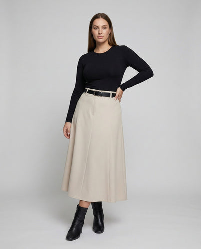 Frauen Klassische Dartnähte Misch Chiffon A-Linie Maxi Rock