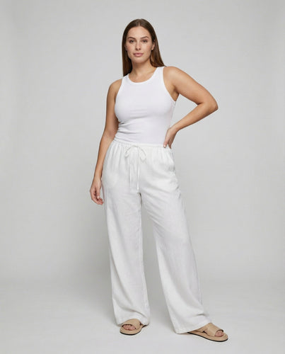 Damen Bequeme Verstellbare Kordelzug Misch-Chiffon Maxi-Hosen