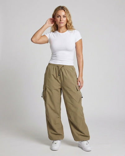 Damen Militärische Kordelverschluss MischgewEchoarchive Ballon-Cargohose