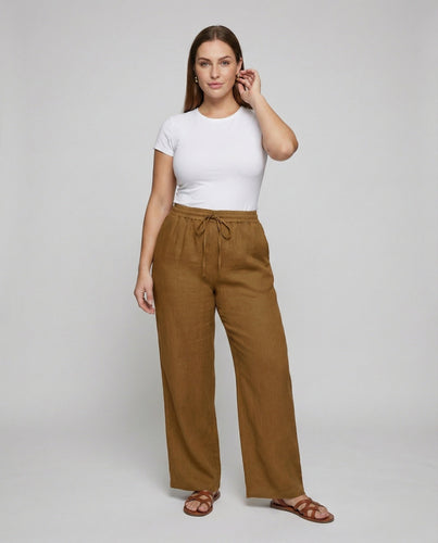 Damen Fließende Seitentaschen Gemischte Chiffon Komforthose
