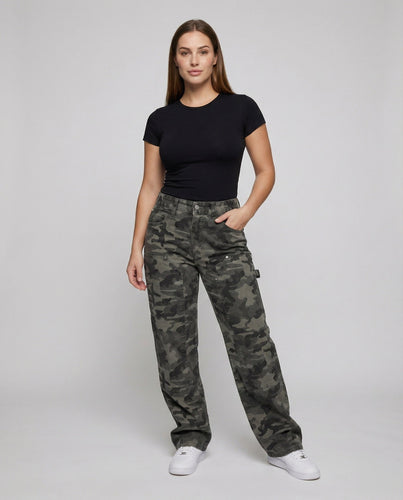Damen Funktions-Haken-Detail Misch-Cargo-Hose