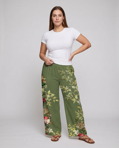 Damen Botanische Botanische Border Gemischte Echo Archiv Palazzo-Hosen
