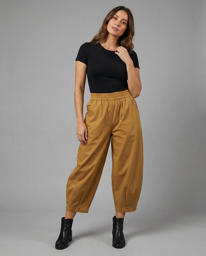 Damen Bequeme Tiefe Schritt Mix Echo Archiv Midi Hose