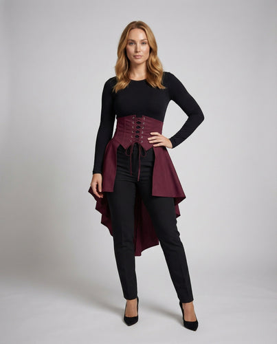 Frauen Alternative Asymmetrischer Peplum Gemischter ChiEcho Archive Taille Korsett Gürtel
