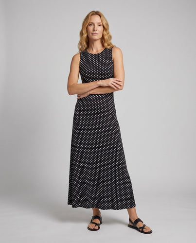 Damen Maxi Kleid Maßgeschneiderter Schnitt Ausgestellter Rock Rundhalsausschnitt