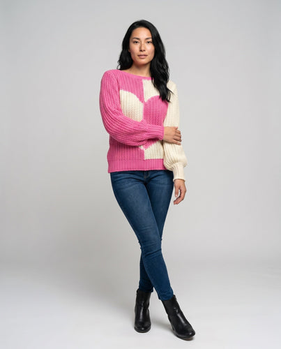 Damen stilvoller Strickpullover mit süßem Muster