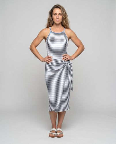 Damen Spaghetti-Träger Mini-Kleid mit asymmetrischem Design und Wickeleffekt