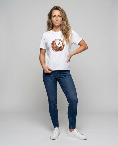 Damen Trendy Baumwoll-T-Shirt mit kreativem Leoparden-Design