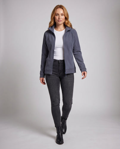 Damen Fleecejacke mit hohem Kragen Echo Archiv