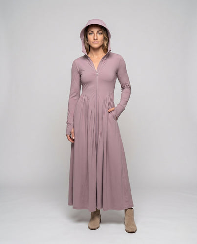 Damen Kapuzenkleid mit weitem Schnitt Echo Archiv