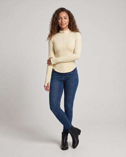 Damen Sportliche Funktionsjacke mit hohem Kragen und Reißverschluss Echo Archiv