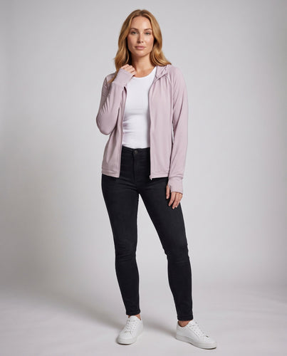 Damen atmungsaktive Laufjacke mit vielseitigem Zip-Up und Kapuze Echo Archiv