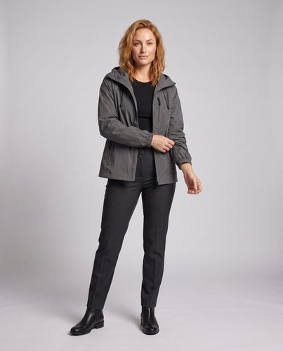 Damen atmungsaktive Wetterjacke mit verstellbarer Kapuze Echo Archiv