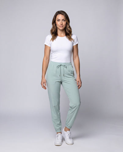 Damen bequeme Jogginghose mit elastischem Bund und Reißverschlusstaschen Echo Archiv