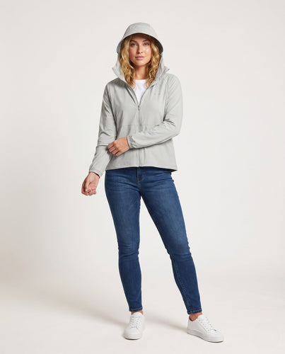 Damen funktionale Sportjacke mit innovativem Kapuzendesign Echo Archiv