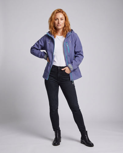 Damen isolierte Funktionsjacke mit hoher Atmungsaktivität und verstellbarem Kapuzenkragen Echo Archiv