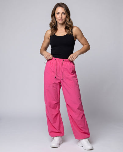 Damen lässige weite Freizeithose mit verstellbarem Bund und elastischem Material Echo Archiv