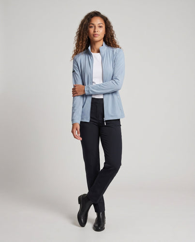 Damen leichte Sportjacke mit atmungsaktiver Struktur und schützendem Reißverschluss Echo Archiv