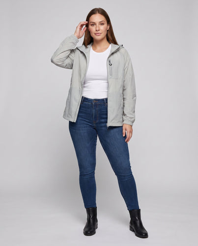 Damen leichte und atmungsaktive Windjacke mit innovativem Kapuzendesign Echo Archiv