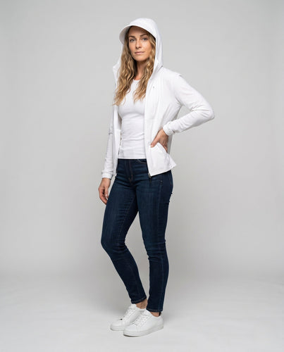 Damen praktische Outdoor-Jacke mit atmungsaktiven Einsätzen und multifunktionalem Kapuzendesign Echo Archiv