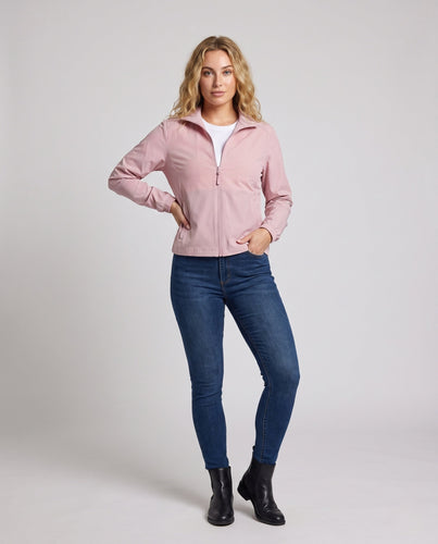 Damen nan leichte Übergangsjacke mit Stehkragen und verdecktem Reißverschluss Echo Archiv