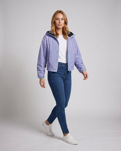 Damen nan ultraleichte Kapuzen-Outdoorjacke, packbar mit zweirichtungs-Reißverschluss und elastischen Bündchen Echo Archiv