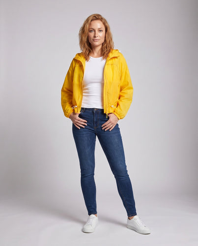 Damen nan ultraleichte Kapuzenjacke wind- und wasserabweisend mit verstellbarem Bund Echo Archiv