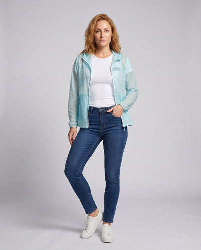 Damen nan ultraleichte Wind- und Sonnenschutzkapuzenjacke mit atmungsaktivem Mesh-Futter und Packtasche Echo Archiv