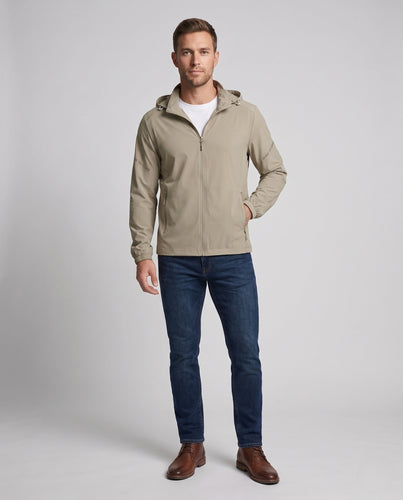 Herren nan leichtgewichtige winddichte Kapuzenjacke mit atmungsaktivem Stretch Echo Archiv