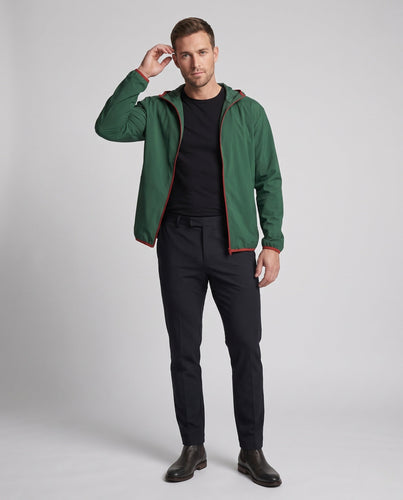 Herren nan packbare Hiking-Kapuzenjacke mit wasserabweisender DWR, Mesh-Innenfutter und Sicherheitsreflektoren Echo Archiv