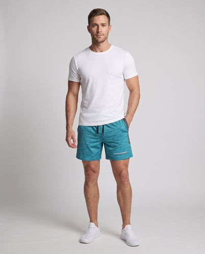 Herren nan sportliche Badeshorts mit elastischem Bund, Kordelzug, atmungsaktivem Stretchstoff, Mesh-Seiteneinsätzen und reflektierendem Detail Echo Archiv