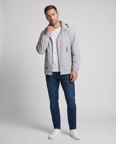 Herren nan winddichte Performance-Outdoorjacke mit verstellbarer Kapuze, Reißverschlusstaschen und Kordelzugsaum Echo Archiv