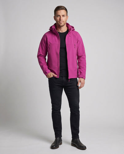 Herren nan winddichte Softshell-Jacke mit Kapuze, atmungsaktiv und wasserabweisend Echo Archiv