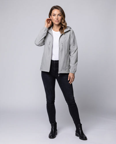 Unisex nan funktionale Reise- und Trekkingjacke mit Kapuze, atmungsaktivem Leichtmaterial und verdeckten Reißverschlusstaschen Echo Archiv